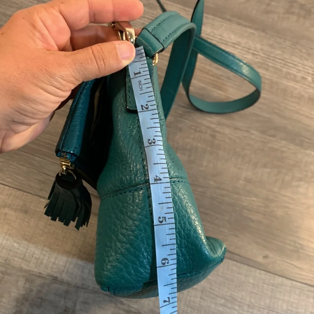 Kate Spade green leather hand bag
